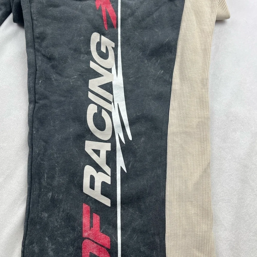 NWOT asos design DF racing gray, red, cream sweat pants B55
